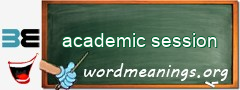 WordMeaning blackboard for academic session